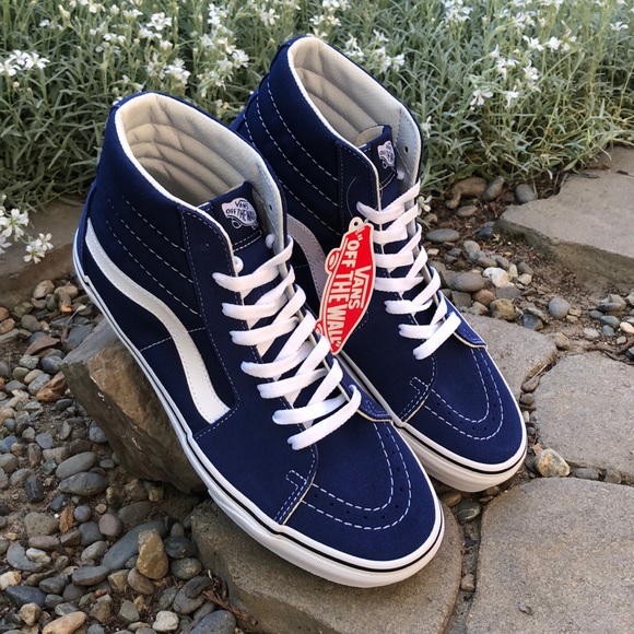 blue suede high top vans